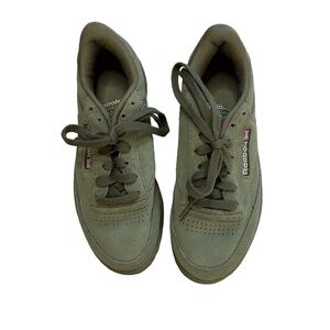 Reebok Sneakers Womens Size 6 Varsity Green Club C 85 Suede Upper Retro Court